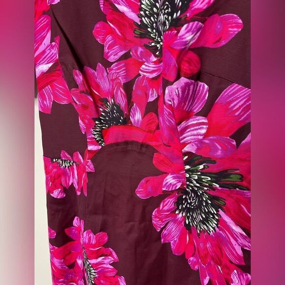 Trina Turk Maroon Pink Floral Dress - Picture 6 of 12